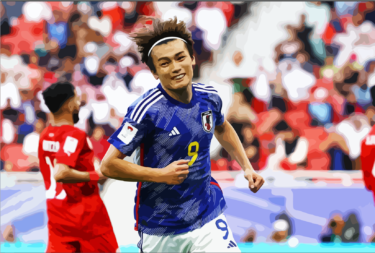 サッカー日本代表：上田綺世ＰＫダッシュから得点